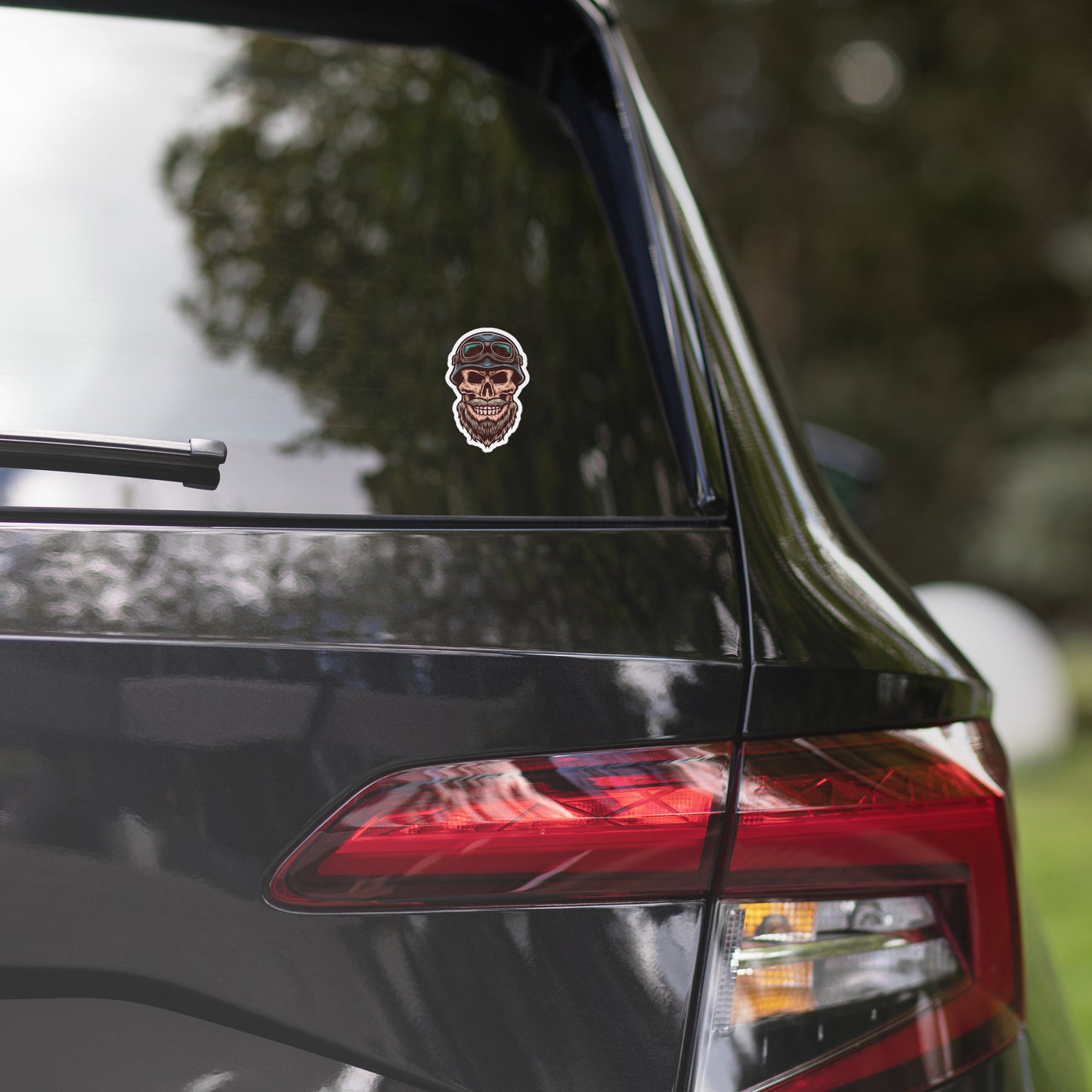 Biker Skull Sticker