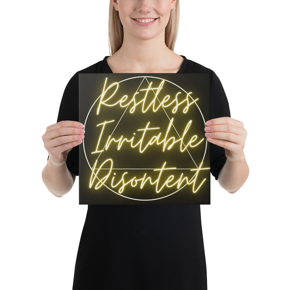 Restless Irritable Discontent Canvas Print